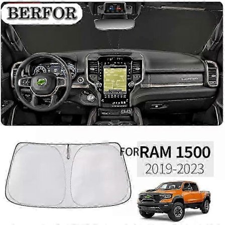 Til Dodge Ram 1500 2019-2023 Bil Styling Nano-Isoleret Forrude Solskærm UV-Blokering Forrude Solskærm Foldbart Biltilbehør1 SZRH AF-