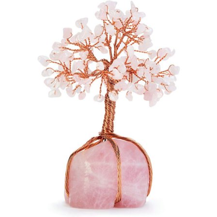 Krystaltræ Rose Kvarts Træ Krystal Penge Træ Feng Shui Go DXGHC