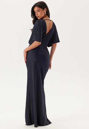 Bubbleroom Occasion-Wrap Satin Gown-46