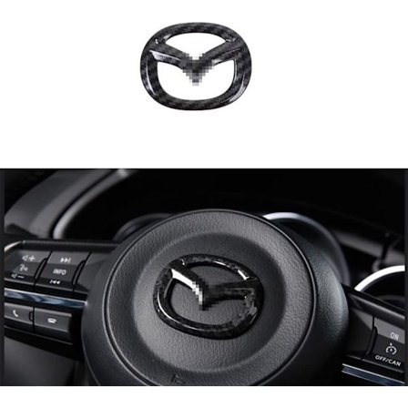 MAXDOOL Rød rattrekk klistremerke paljetter rammelist for Mazda 3 6 CX-3 CX-5 CX-9 interiørtilbehør