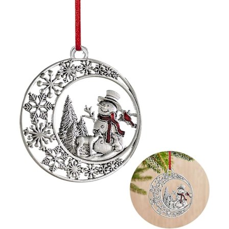 (snemand) 5 cm massiv tin juletræ ornament 2023 Diy juletræ ornament vedhæng til julefest