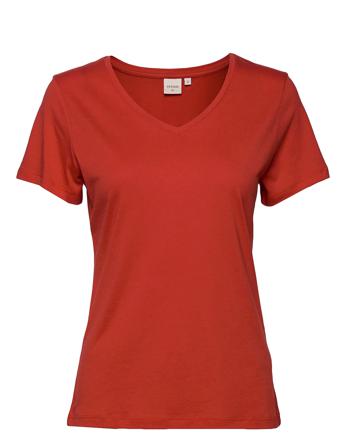 Naia Tshirt T-shirts & Tops Short-sleeved Punainen Cream