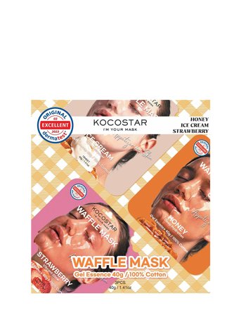 KOCOSTAR Kocostar Waffle Mask Kit 3Pcs - Nude - ONE SIZE