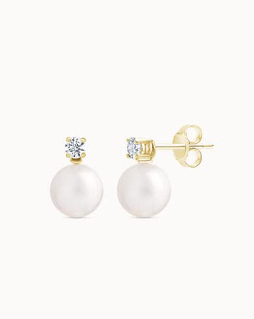 Poppy pärlörhängen i 18K gulguld