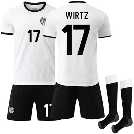 Tyskland 125 års jubilæumsudgave Hjemmebane Børnefodboldtrøje Sæt Nr. 17 Wirtz