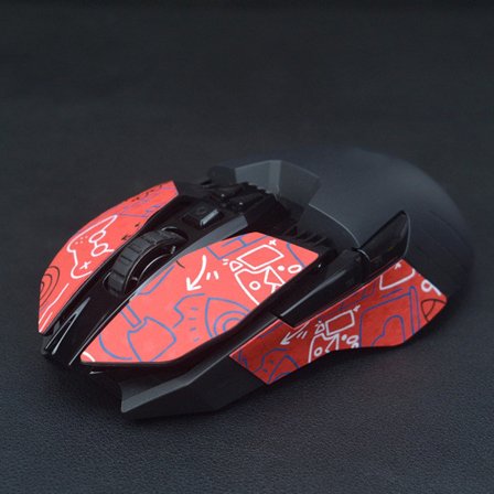 Mus Hud Sida Klistermärken Svettbeständig Grepptejp Halkskydd Ödla Hud för Logitech G900 G903 Hero Sug Svett Klistermärken null - 14