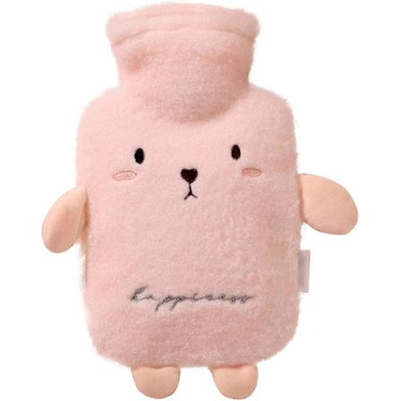 1l Gummivarmer med Deksel Søt Dyredeksel Gjenbrukbar Varmtvannsgave