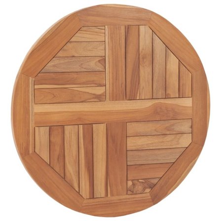 vidaXL Bordsskiva i massiv teak rund 2,5 cm 60 cm
