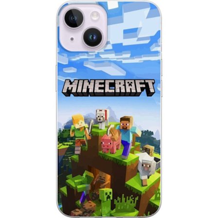 Yhteensopiva Puhelinkuori Apple Apple iPhone 15 Plus Minecraft Creeper lohko pikseli retro peli
