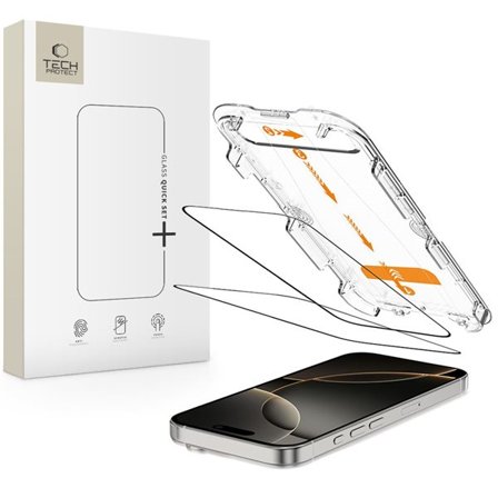 Tech-Protect Quick Set+ 2-pak hærdet glas til iPhone 16 Pro