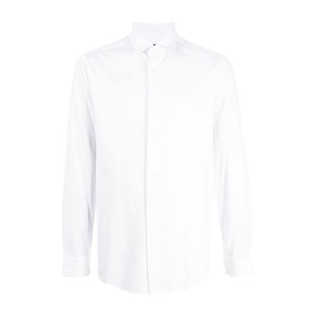 Emporio Armani, Casual Shirts Wit, Heren, Maat:XL,Cotton