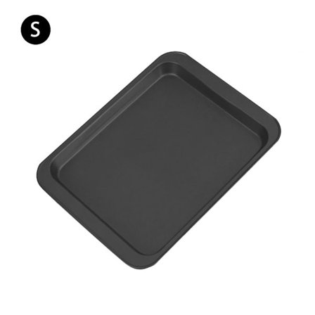 Metallisk rektangulær brød- og kageform, multifunktionel holdbar bageform til gør-det-selv bagværk 24 x 18 cm sort