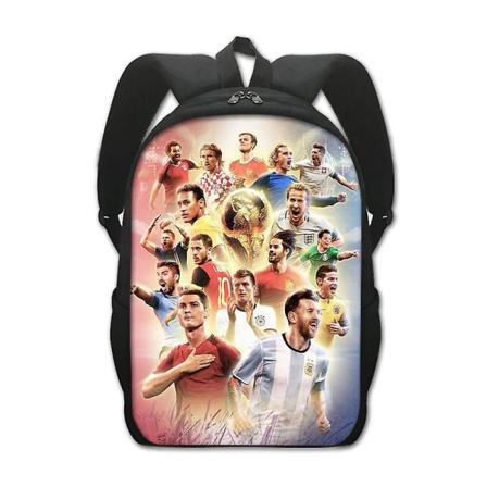 Fotbollsbokväska 2022 Qatar World Cup Print Primary School Backpack Fans Memorial Style7