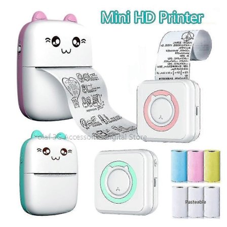 Kannettava Mini Tulostin Lämpötarratulostimet Bluetooth Langaton Tulostus Musteettomat Tarrat Paperi 57mm Impressora Portatil