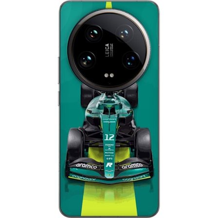 Kompatibelt Mobilskal till Xiaomi Xiaomi 14 Ultra Aston Martin Formel 1-bil i grön racingdesign med modern studiokänsla