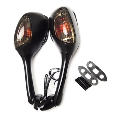 Universal Motorcyklar Scooter Backspegel med LED-blinkers Ljus Kompatibel för GSXR600 GSXR750 GSXR1000 K8 K9