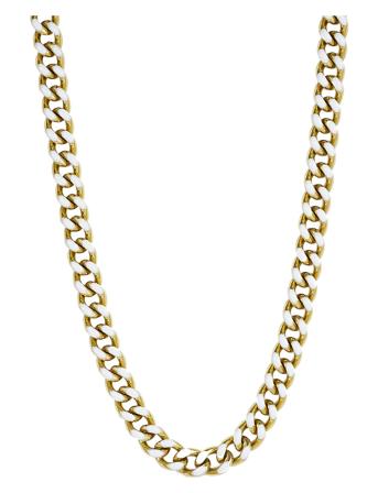 Riviera Reversible Small Necklace White/Silver Accessories Jewellery Necklaces Chain Necklaces Gull Bud To Rose*Betinget Tilbud