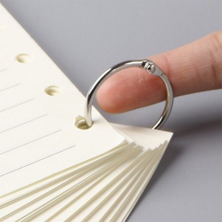 IG 20-pack Bokbindningsringar Kontorsmetall Lösbladsring Nyckelring