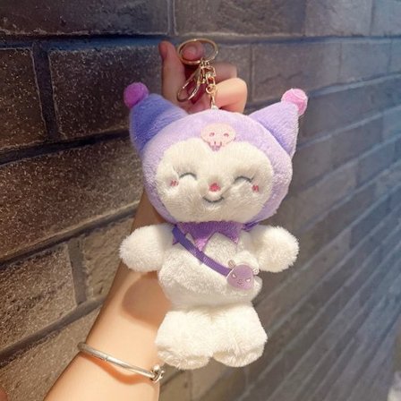 Sød lille dukke, par taske vedhæng, plyslegetøj dukke nøglering, dukke vedhæng