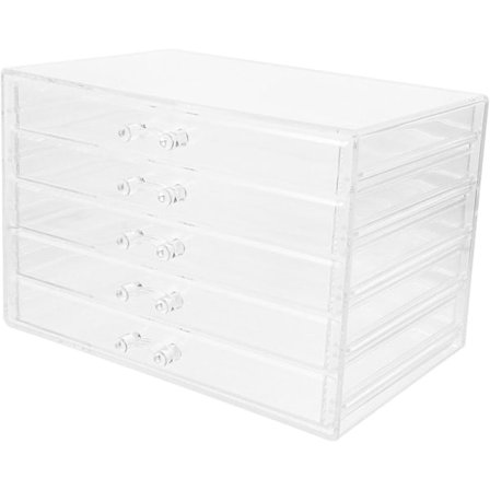 Allsidig oppbevaringsboks med 5 skuffer Sminkeorganisator Smykkeholder Skrivebordsoppbevaring St