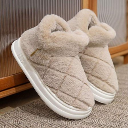 Bomulds hjemmesko til damer, fløjl, tykkere