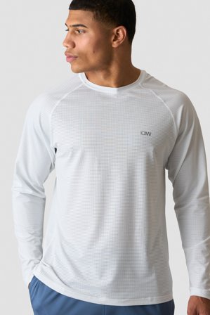 ICANIWILL - Training Mesh Long Sleeve Men White - Langermet - Herre - ICIW