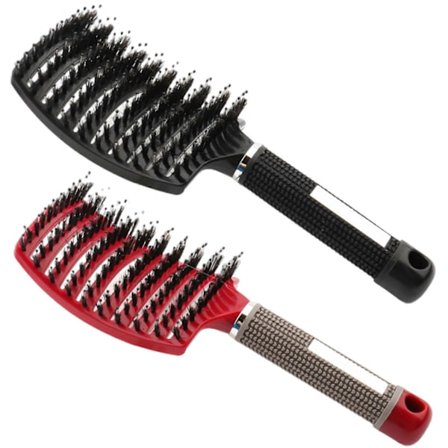 2 stk. Buet Massasje Hårkam Antistatisk Hodebunnsmassasje Hårbørste Frisørstyling Kam for Kvinner Menn