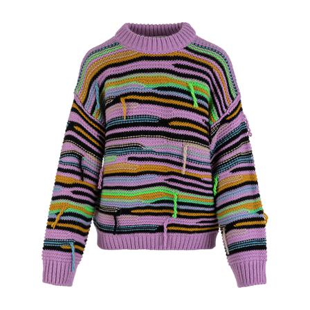 Essentiel Antwerp, Round-neck Knitwear Paars, Dames, Maat:S