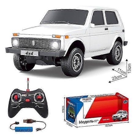 2025 1:12 mittakaavan 4CH Lada kauko-ohjattava auto, realistinen malli RC leluajoneuvo Lada Niva 4*4 maastoauto, useita värejä