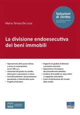 La divisione endoesecutiva dei beni immobili Maria Teresa De Luca