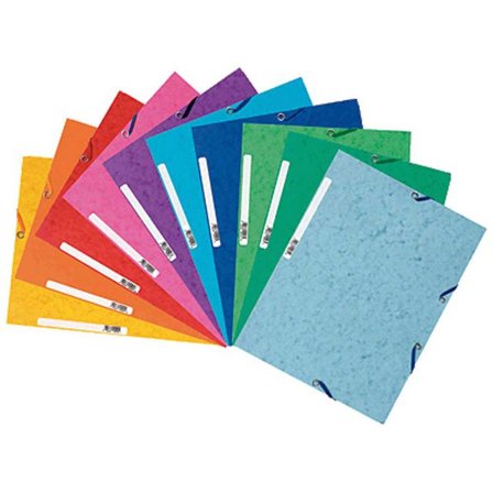 EXACOMPTA Gummibandsmapp Nature Future kartong 3-klaff A4 sorterade färger - Lyreco - Kontorsmaterial - Mappar och plastfickor - Gummibandsmappar 3-