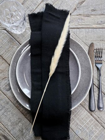 Chic Antique Stoffservietter Sort 4pk