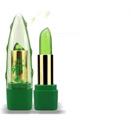 99% Aloe vera gel Läppstift Gloss Färg Färgande Fuktkräm Anti-torkande Avsaltning Finkorn Läpp Blam
