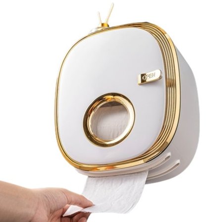 Toalett papper behållare hållare vävnad box väggmonterad badrum arrangör tillbehör