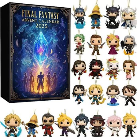 Final Fantasy Överraskningslåda Adventskalender Julgransdekoration Akrylhänge