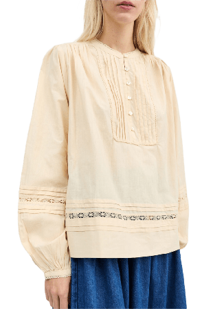 Skall Studio Leaf shirt Skjortor Dam Beige 42