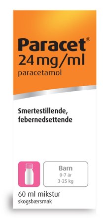 Paracet 24 mg/ml mikstur 3 mnd-7 år 60 ml