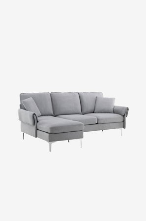 Venture Home - 3-pers. sofa Toulouse - Grå - Sofaer med chaiselong - Fra Homeroom