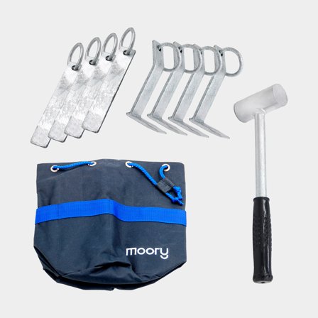 Juego de cuñas de roca Moory Grandes, rectas y anguladas, acero galvanizado