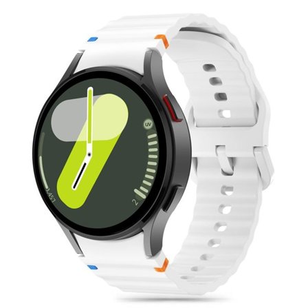 Tech-Protect silikone sportsrem til Samsung Galaxy Watch 4 / 5 / 5 Pro / 6 / 7 / FE - Hvid