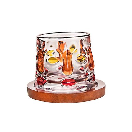 Malt Vinglass Whiskyglass Husholdningsglass Roterende Gyrokopp med Base Tumler HLU