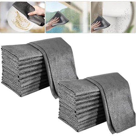Fortykket magisk rengøringsklud, mikrofiber glasrengøringsklud klude, genanvendelige rengøringsklude U