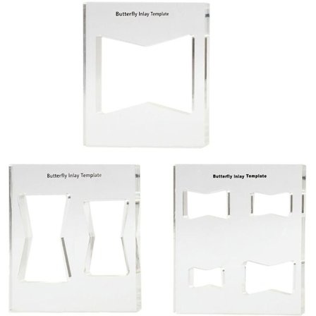 3-pak dekorative trebearbeidingsmaler, 7 i 1 dekorative sløyfe-mal