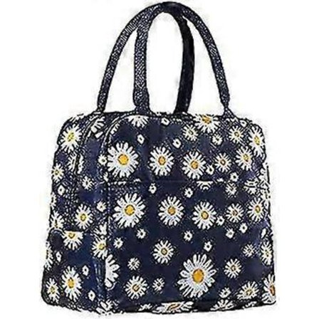 Trykt Bærbar Madkasse Taske, Multifunktionel Isoleringstaske, Udendørs Køletaske, Trendy Madkasse Taske (pink)