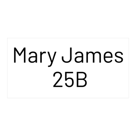 Letterbox stickers - Customizable - Vinyl text - 80x39 mm - signomatic.com.au