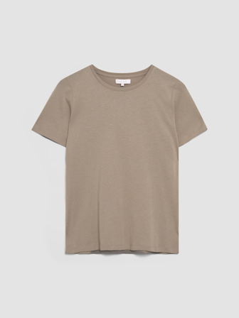 MATCH - Ava t-skjorte - Va Vite - Str. L - Dame - Topper & T-skjorter - Beige - 50% bomull, 50% modal