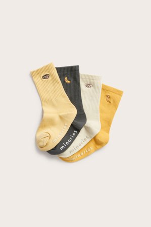 Kappahl | 4-pk. sokker med brodering Gul 31/33 | Gul