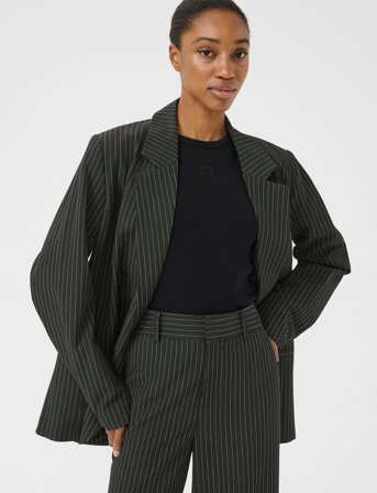 Gestuz Joellegz Pinstripe Blazer 2.0 Noos - Black - 38