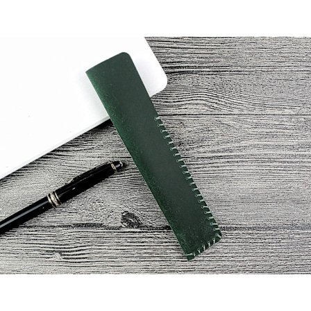 Handmade Genuine Leather Single Pen Case Fountain Pen Sleeve Holder Pouch Cover Vintage (coffee)