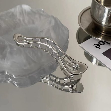 Duck Mouth Hårnål Metall Hårklämma SILVER